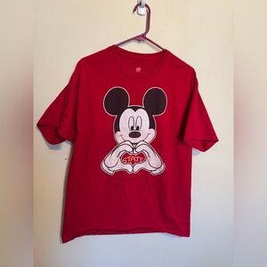 Vintage Mickey Mouse Hanes Iowa State Cyclones Red T-Shirt Size Large